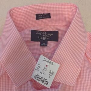 J. Crew Men's Pink Gingham Dress Shirt